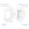 Luxrite 3-4 Inch Square LED Flush Mount & Recessed Light 5CCT 650LM Dimmable J-Box or 4 Recessed Can, 4PK LR24980 LR24981-4PK - alternate 8